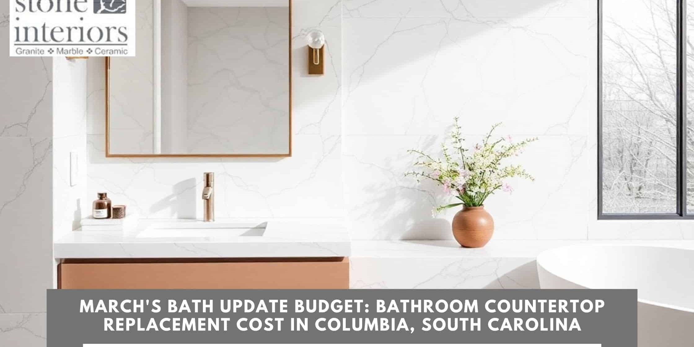 March’s Bath Update Budget_ Bathroom Countertop Replacement Cost in Columbia, South Carolina Bathroom countertop replacement cost in Columbia
